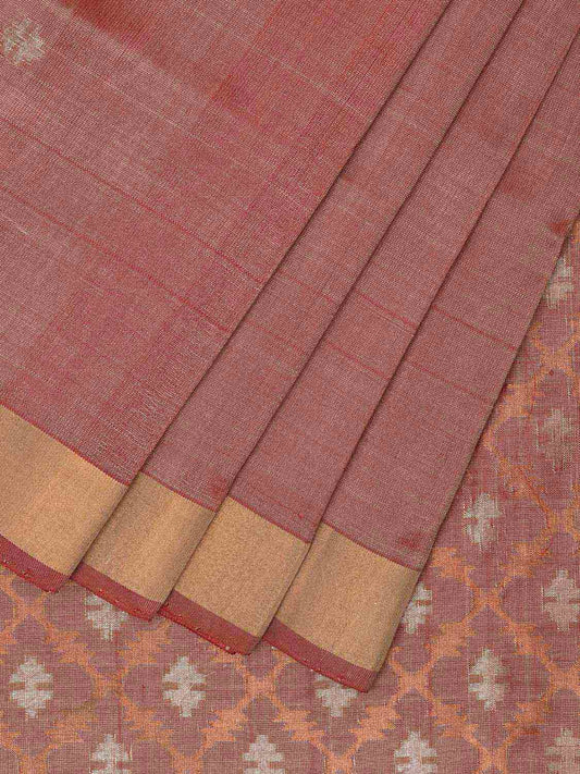 Onion Pink Uppada Silk Handloom Saree with Floral Pallu Design u2281