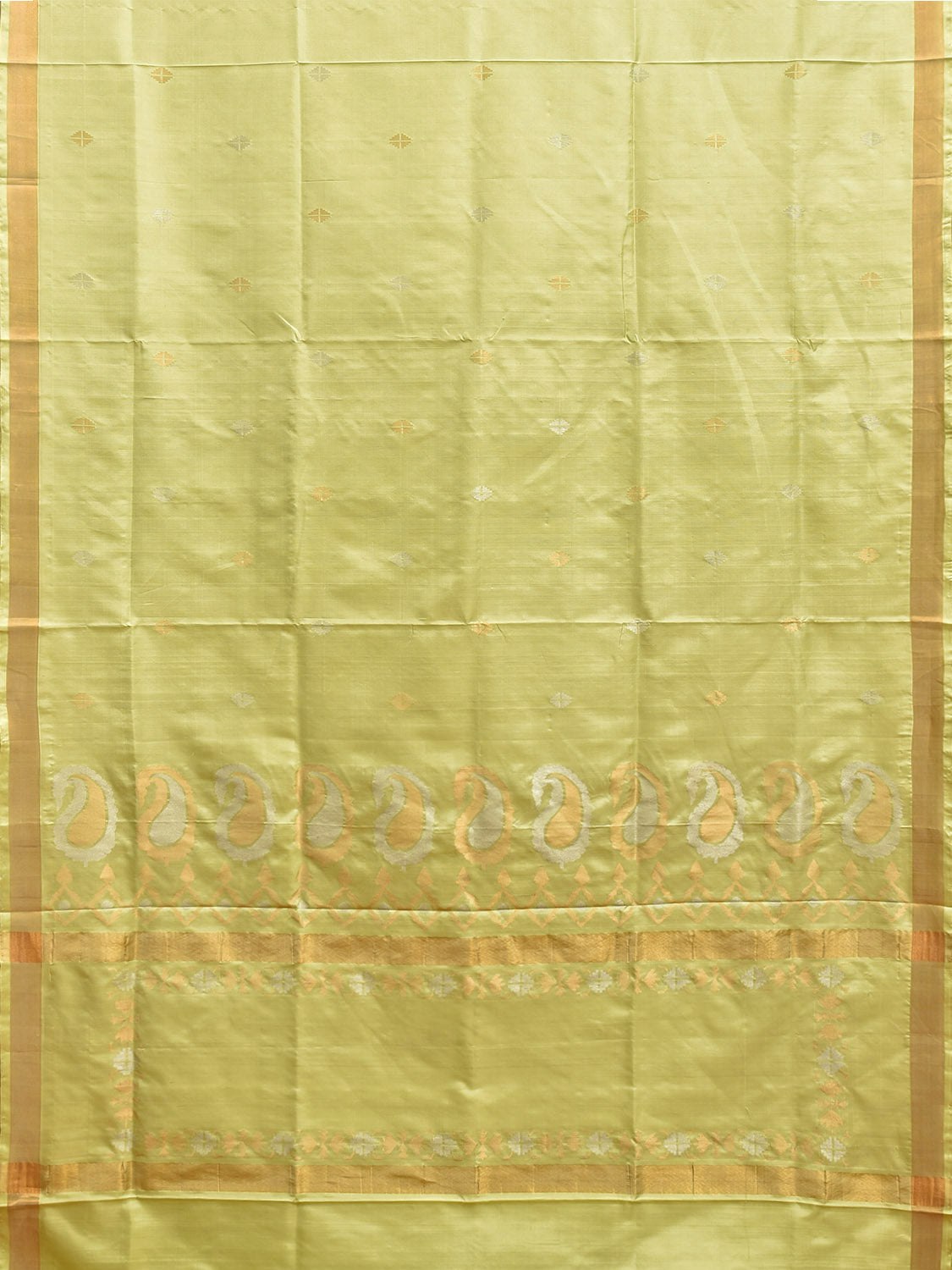 Light Green Uppada Silk Handloom Saree with Mango Pallu Design u2321