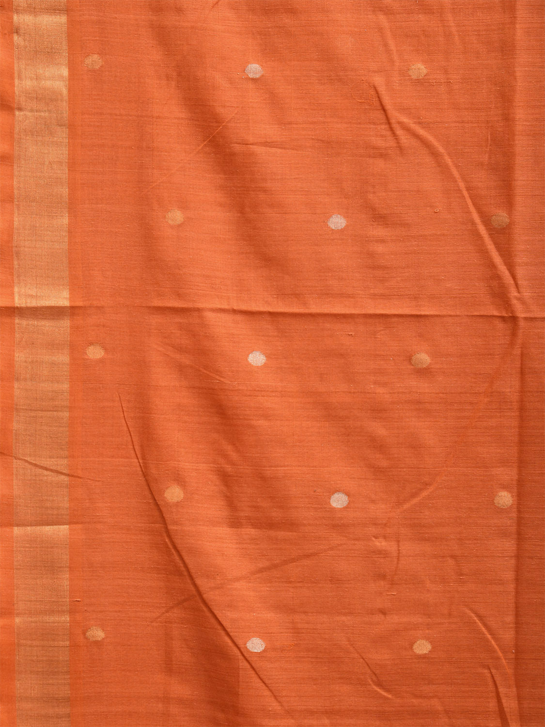 Orange Uppada Cotton Handloom Saree with Grill Pallu Design u2325