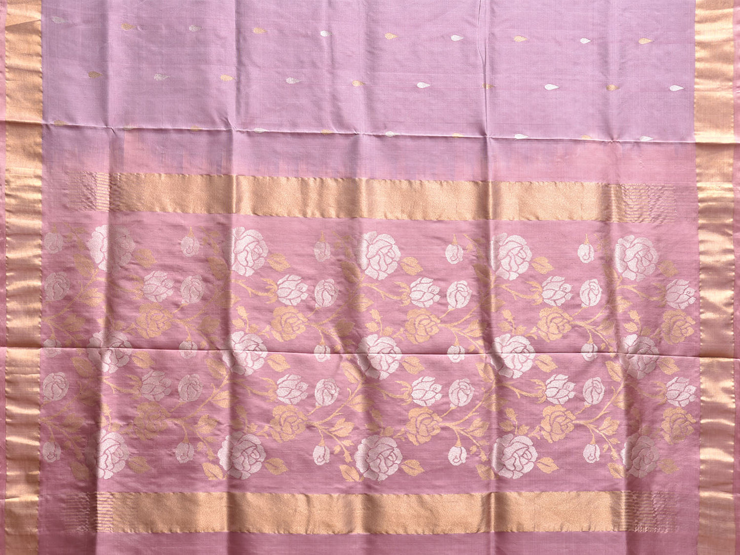 Mauve Uppada Silk Handloom Saree with Floral Pallu Design u2377