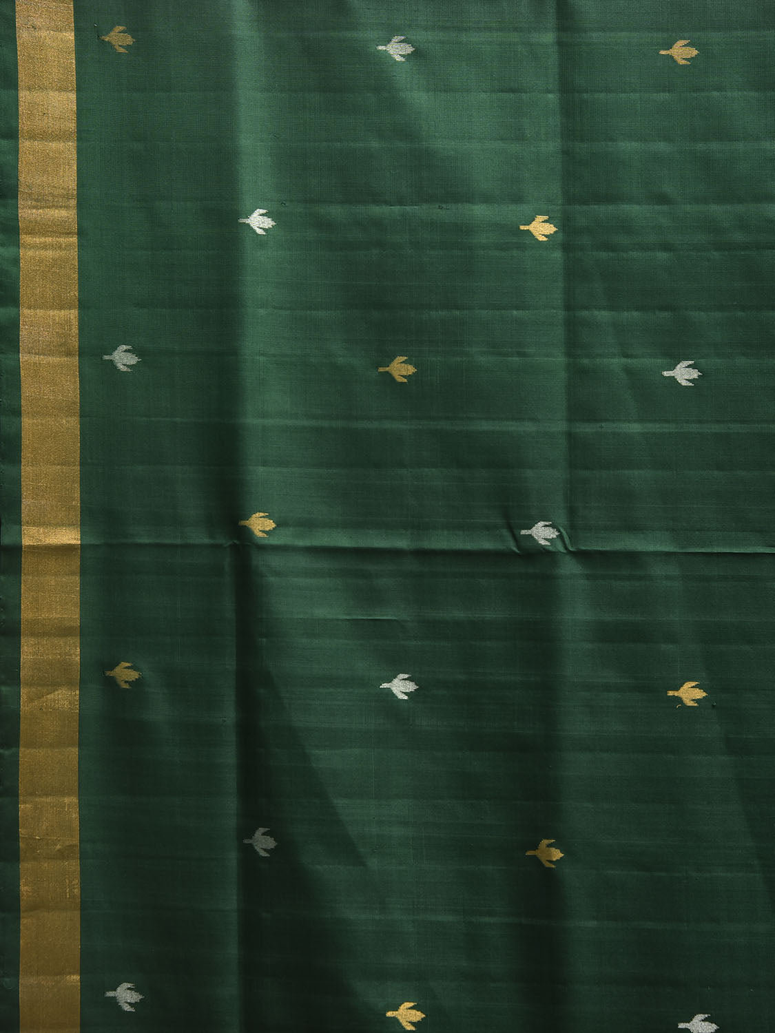 Green Uppada Silk Handloom Saree with Jamdani Pallu Design u2381