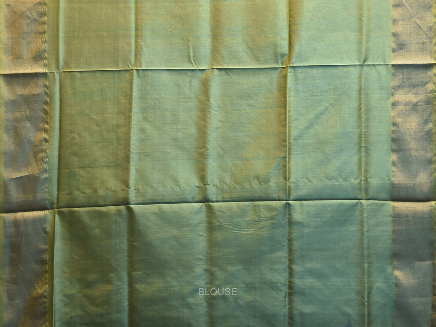 Blue and Sea Green Uppada Silk Handloom Plain Saree with Contrast Pallu Design u2393
