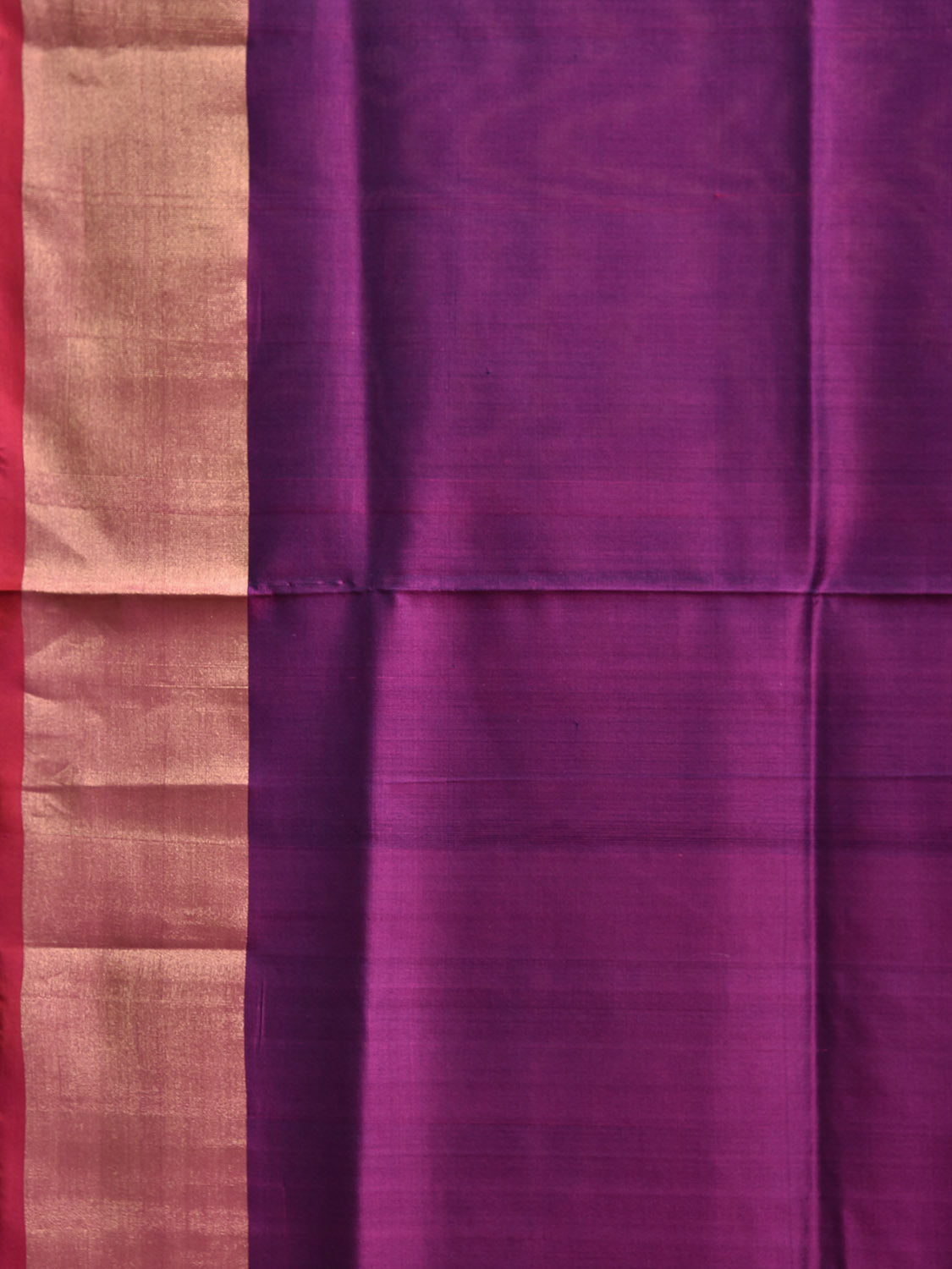 Purple and Pink Uppada Silk Handloom Plain Saree with Contrast Pallu Design u2405