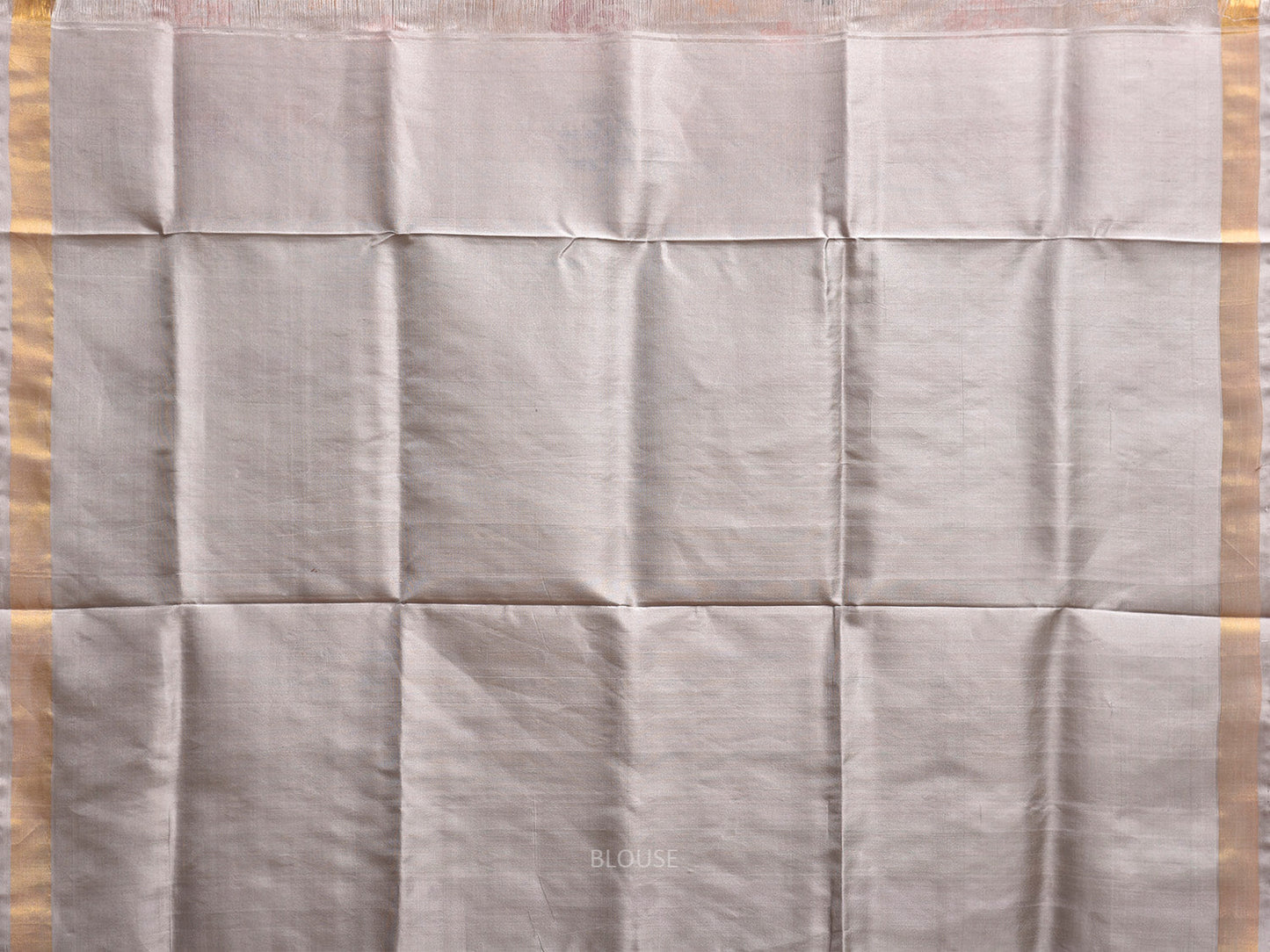 Sea Green and Light Grey Uppada Silk Handloom Saree with Floral Pallu Design u2407