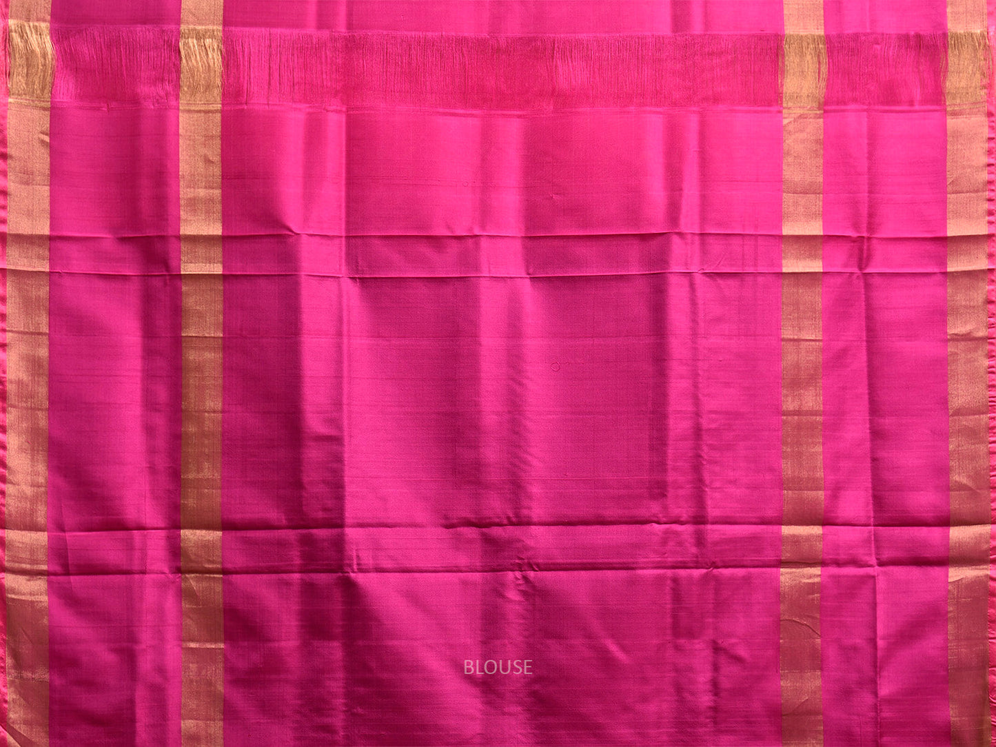 Dark Green and Pink Uppada Silk Handloom Saree with Checks and Contrast Pallu Design u2418