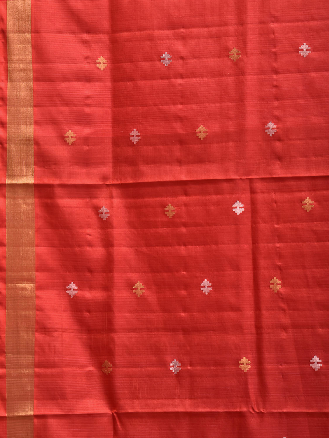 Red Uppada Silk Handloom Saree with Jamdani Pallu Design u2458