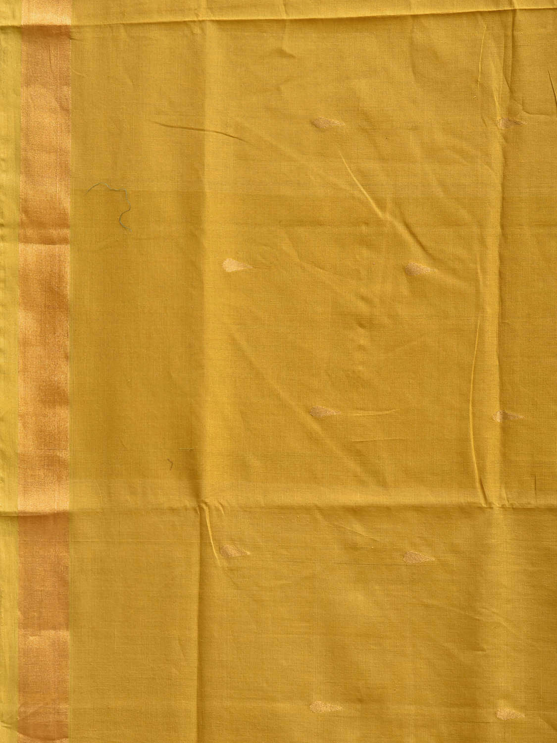 Mustard Uppada Cotton Handloom Saree with Aashavali Pallu Design u2460