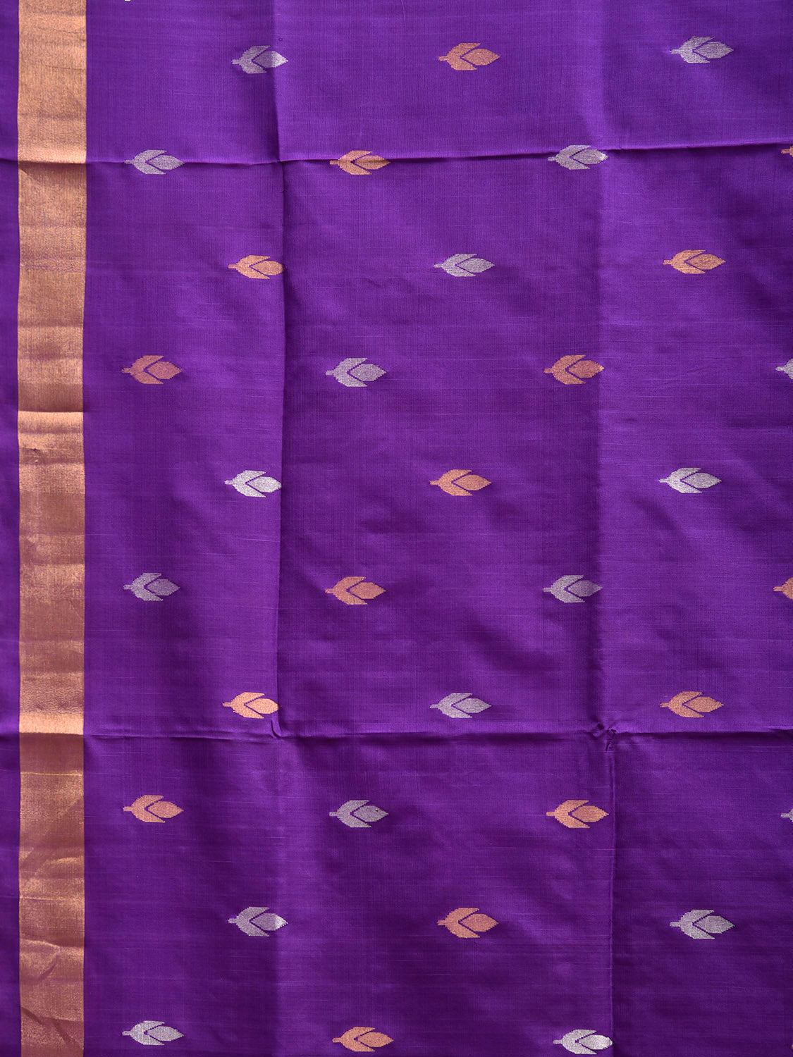 Indigo Uppada Silk Handloom Saree with Birds and Floral Pallu Design u2468