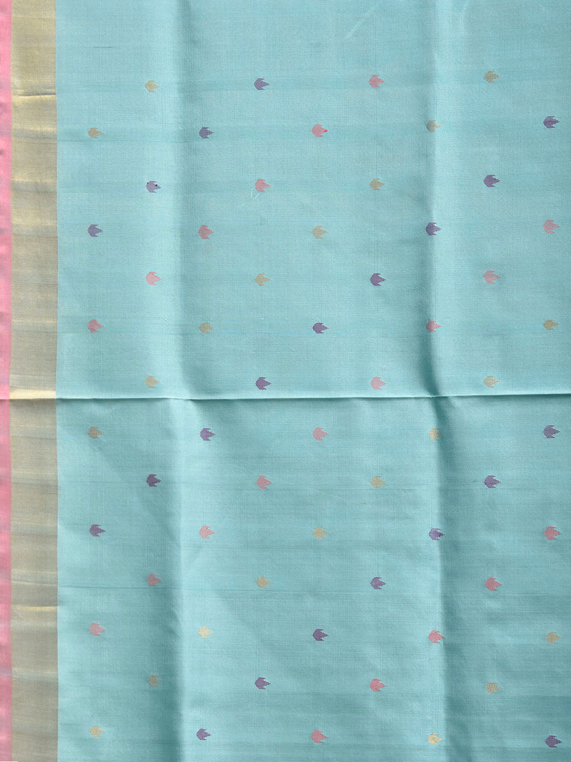 Light Blue and Baby Pink Uppada Silk Handloom Saree with Birds Pallu Design u2469