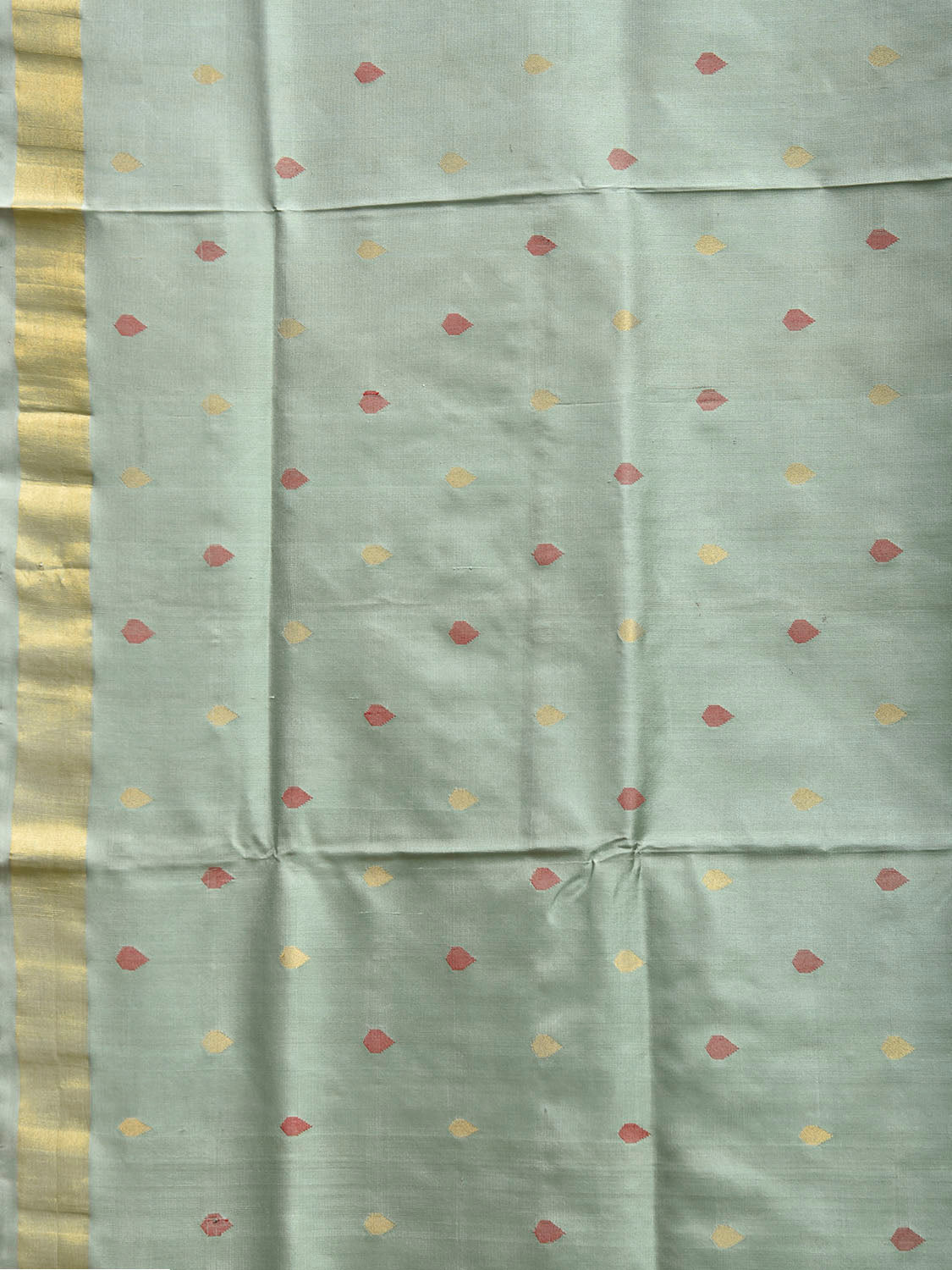 Sea Green Uppada Silk Handloom Saree with Floral and Animals Pallu Design u2472