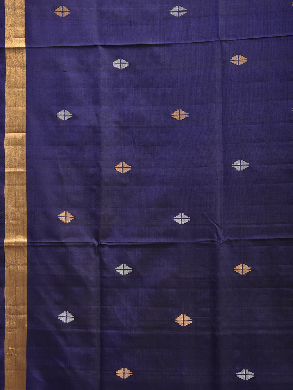 Navy Uppada Silk Handloom Saree with Mango Pallu Design u2478