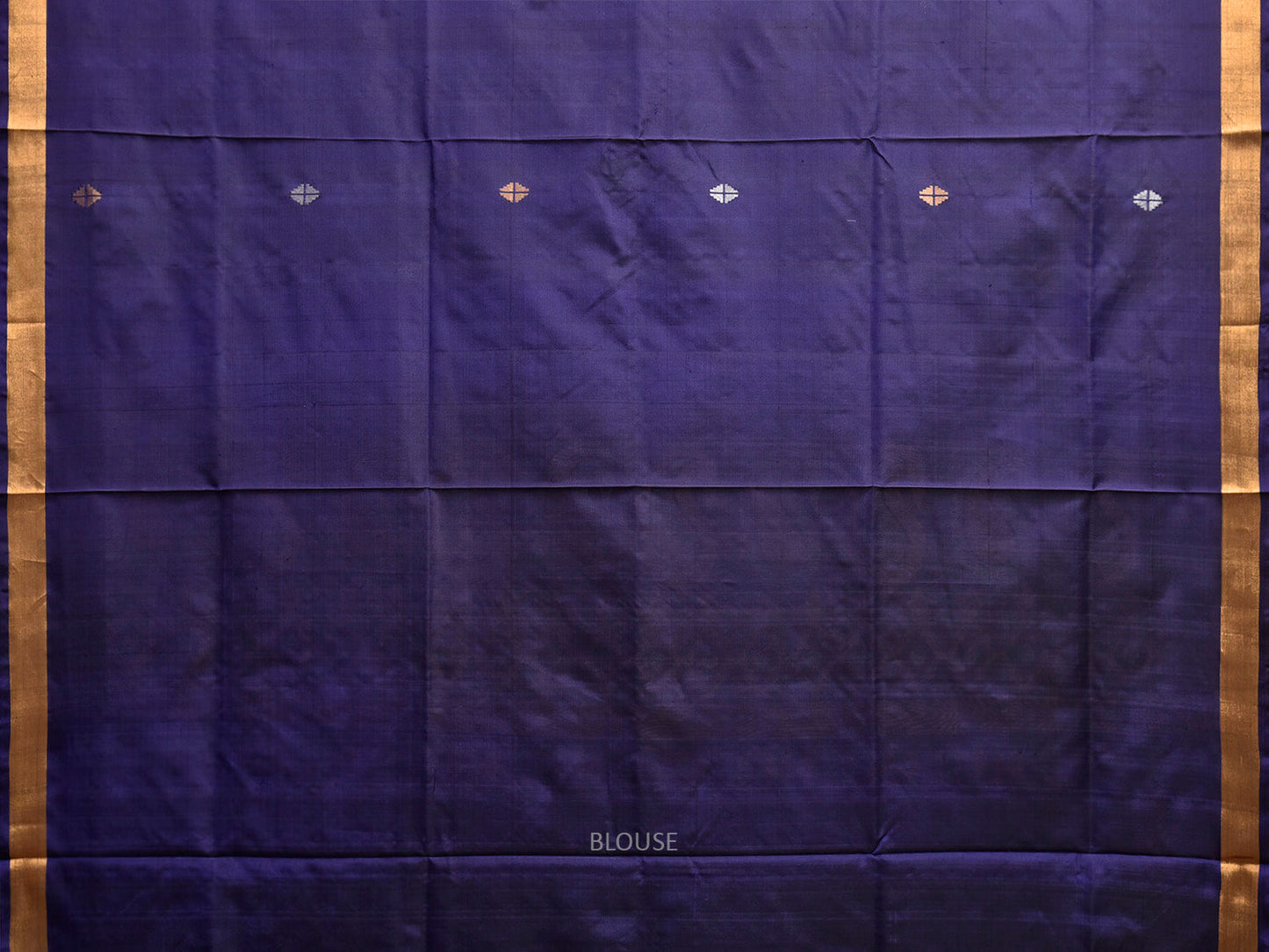 Navy Uppada Silk Handloom Saree with Mango Pallu Design u2478