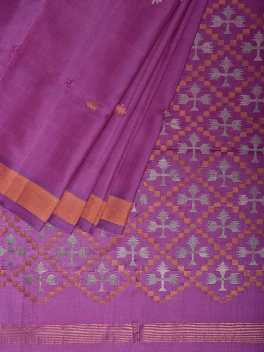 Magenta Uppada Silk Handloom Saree with Jamdani Pallu Design u2481