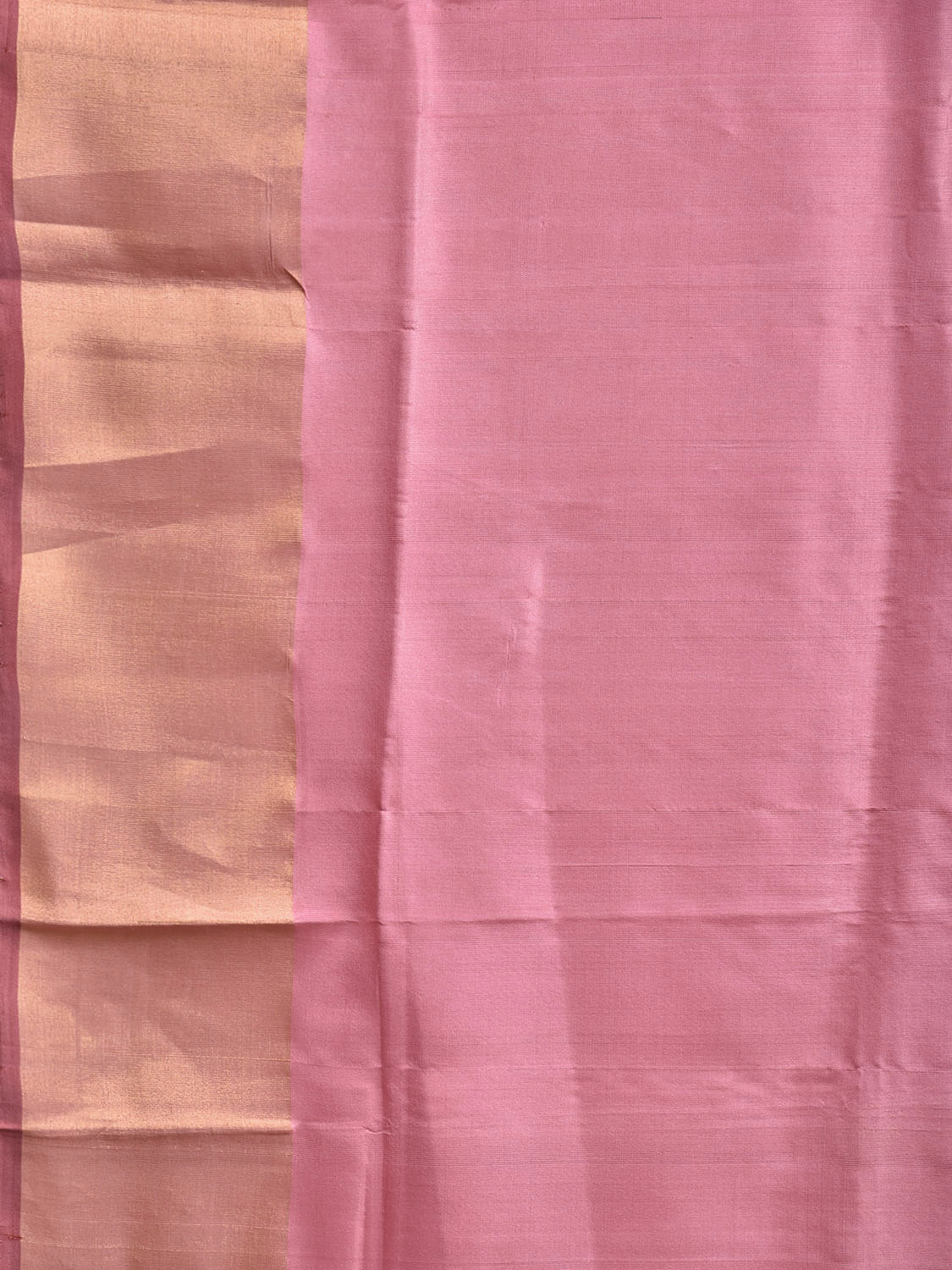 Baby Pink and Maroon Uppada Silk Handloom Plain Saree with Contrast Pallu Design u2520