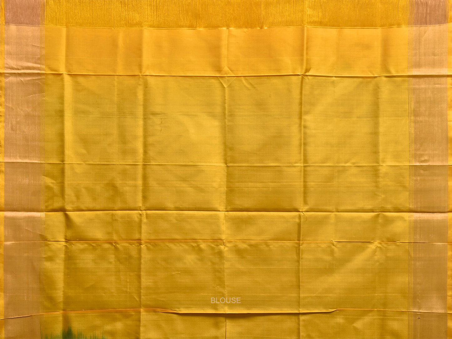 Blue and Yellow Uppada Silk Handloom Plain Saree with Contrast Pallu Design u2521