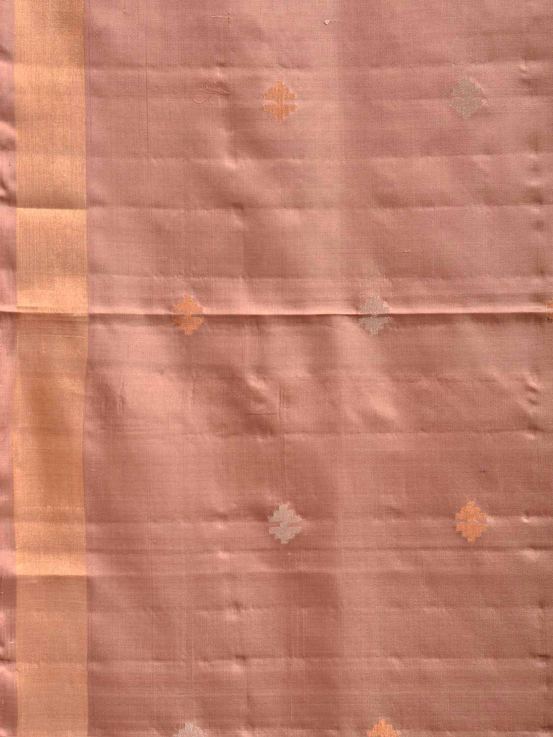 Light Fawn Uppada Silk Handloom Saree with Jamdani Pallu Design u2522