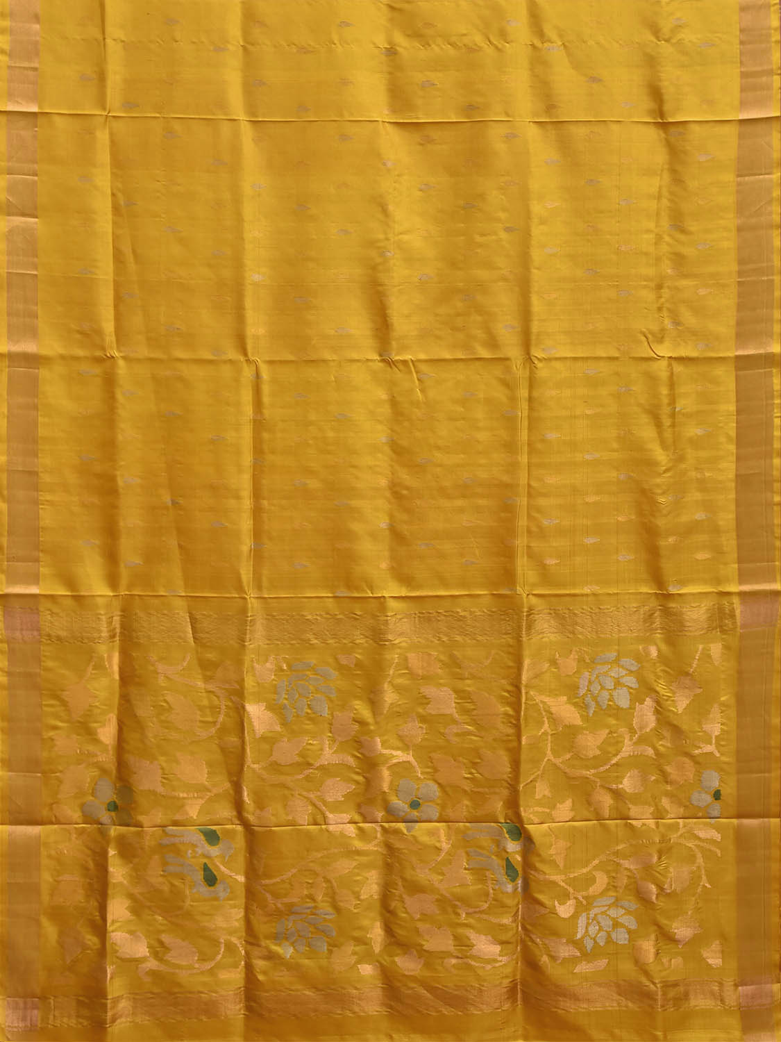 Yellow Uppada Silk Handloom Saree with Floral Pallu Design u2523