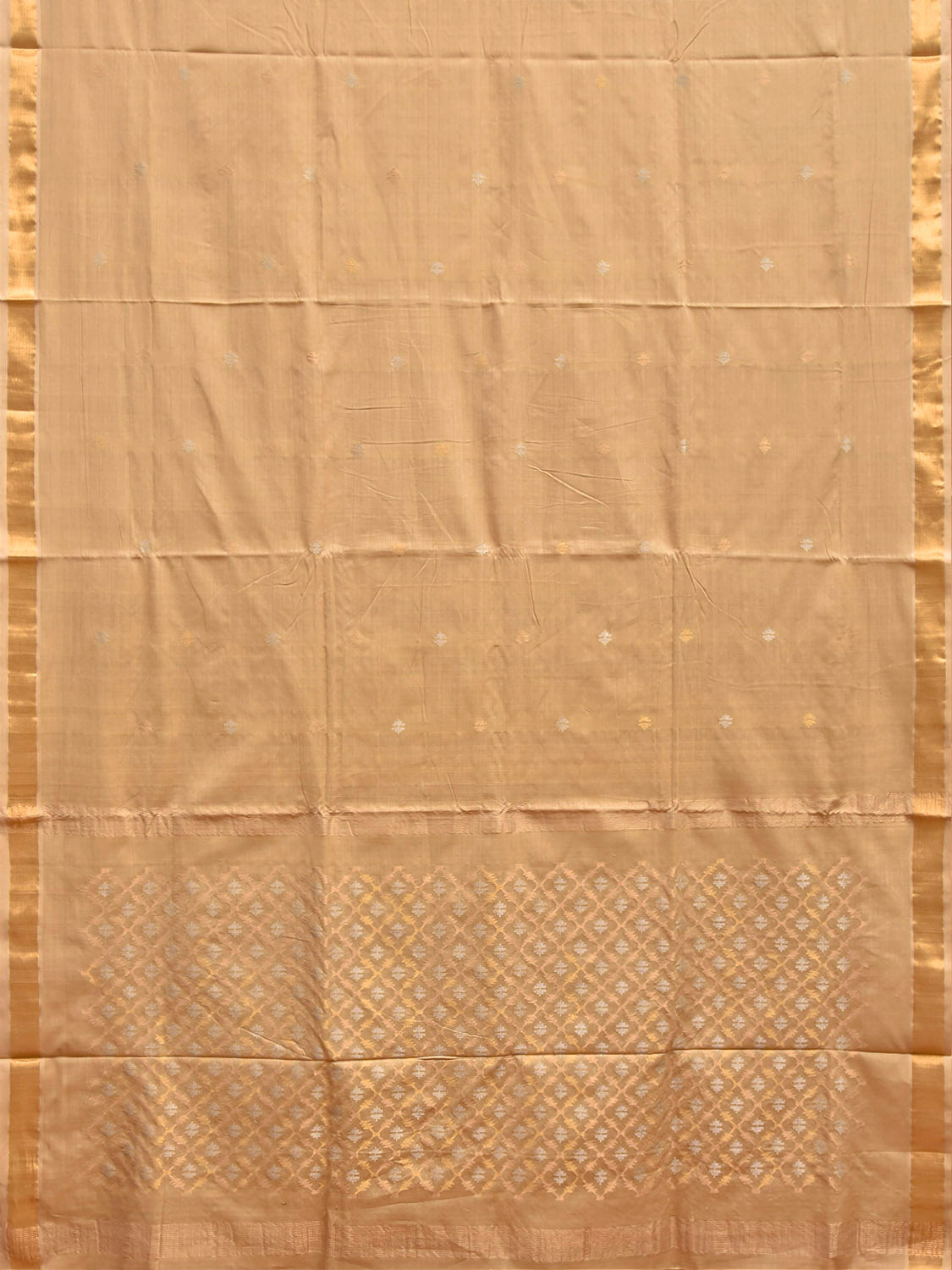 Cream Uppada Cotton Handloom Saree with Jamdani Pallu Design No Blouse u2532