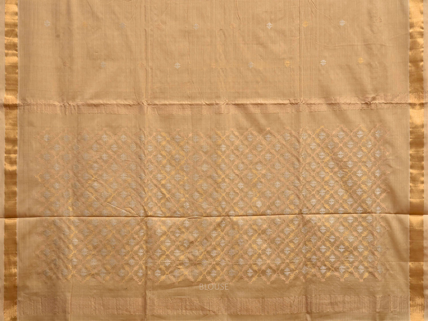 Cream Uppada Cotton Handloom Saree with Jamdani Pallu Design No Blouse u2532