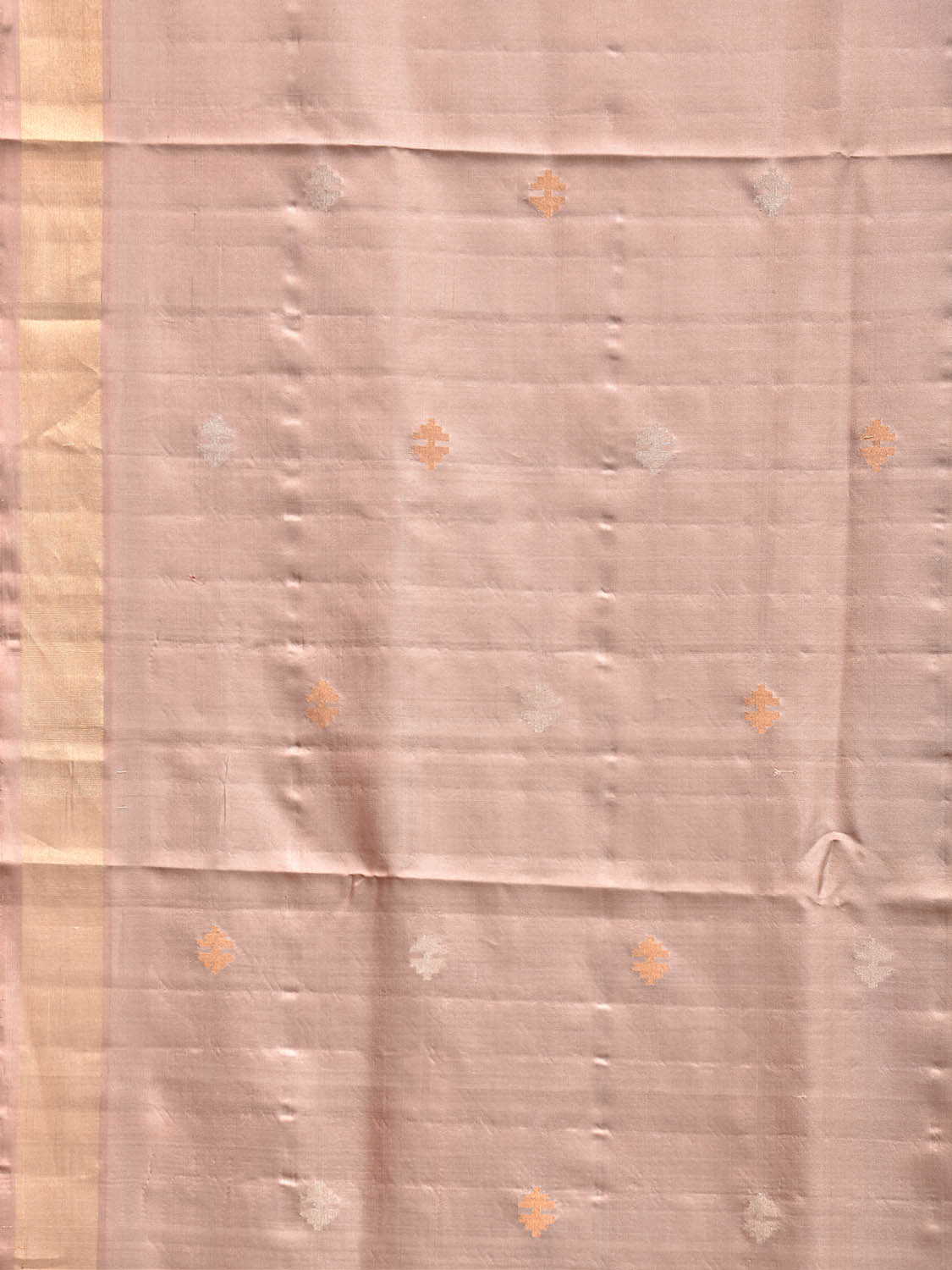 Cream Uppada Pure Silk Handloom Saree with Jamdani Pallu Design u2546