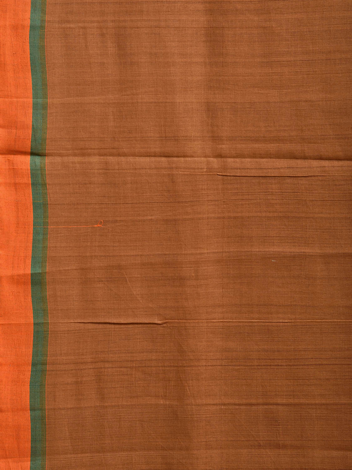 Olive and Green Venkatagiri Cotton Plain Saree with Strips Pallu Design v0093