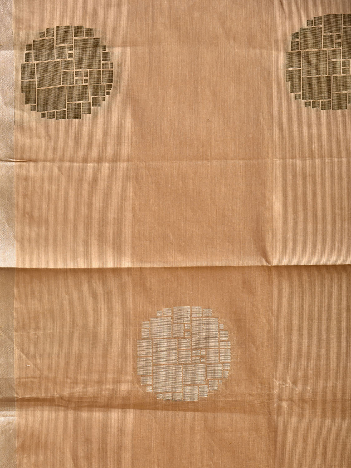 Light Mustard Venkatagiri Cotton Saree with Body Buta and Pallu Design v0185