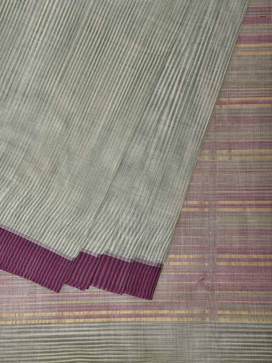 Sea Green Venkatagiri Cotton Saree with Body Pallu Strips Design No Blouse v0188