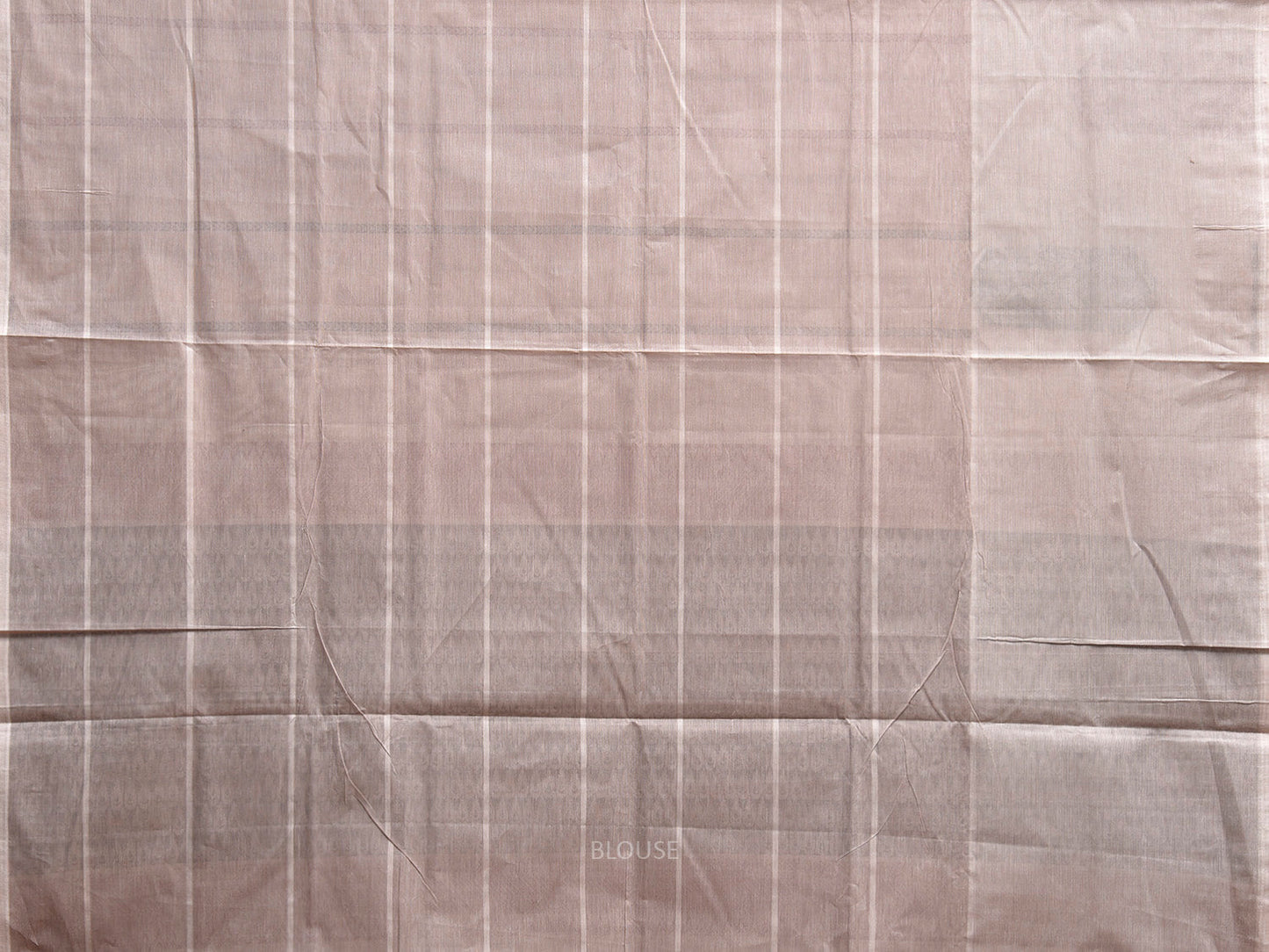 Light Fawn Venkatagiri Cotton Saree with Checks and Mango Buta Border Design v0224