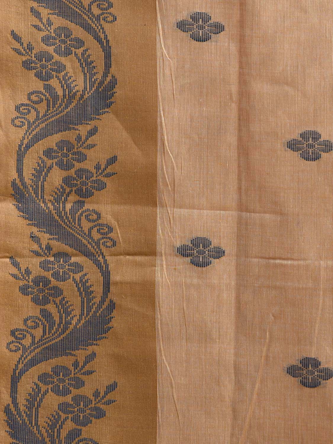 Light Orange and Peach Venkatagiri Cotton Saree with Border and Pallu Design v0227