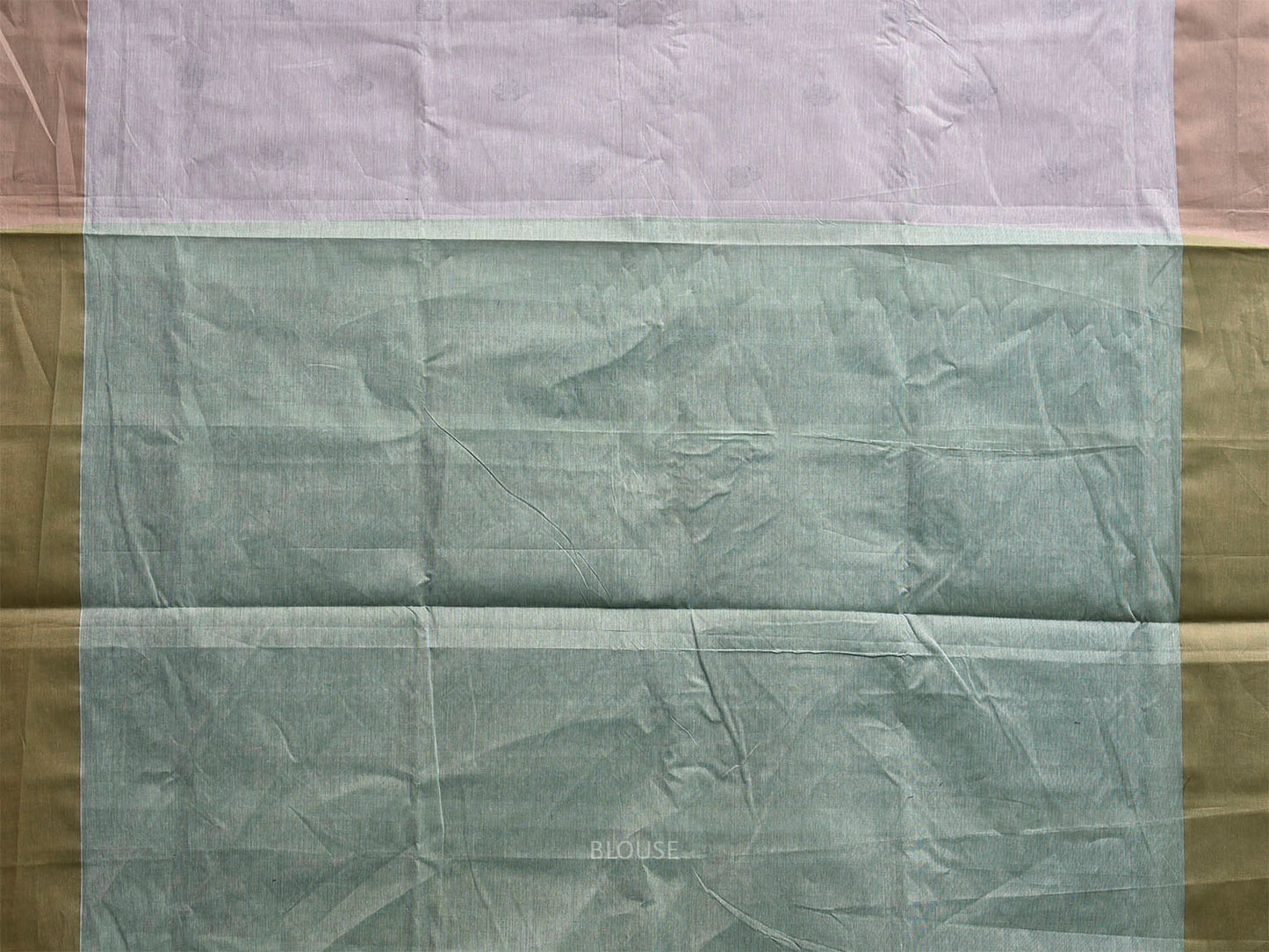 Light Grey and Sea Green Venkatagiri Cotton Saree with Border and Pallu Design v0228