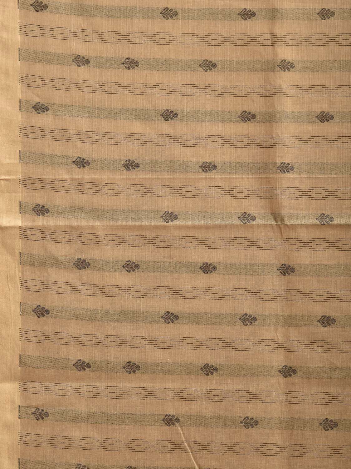 Light Fawn Venkatagiri Cotton Saree with Small Buta and Pallu Design v0241