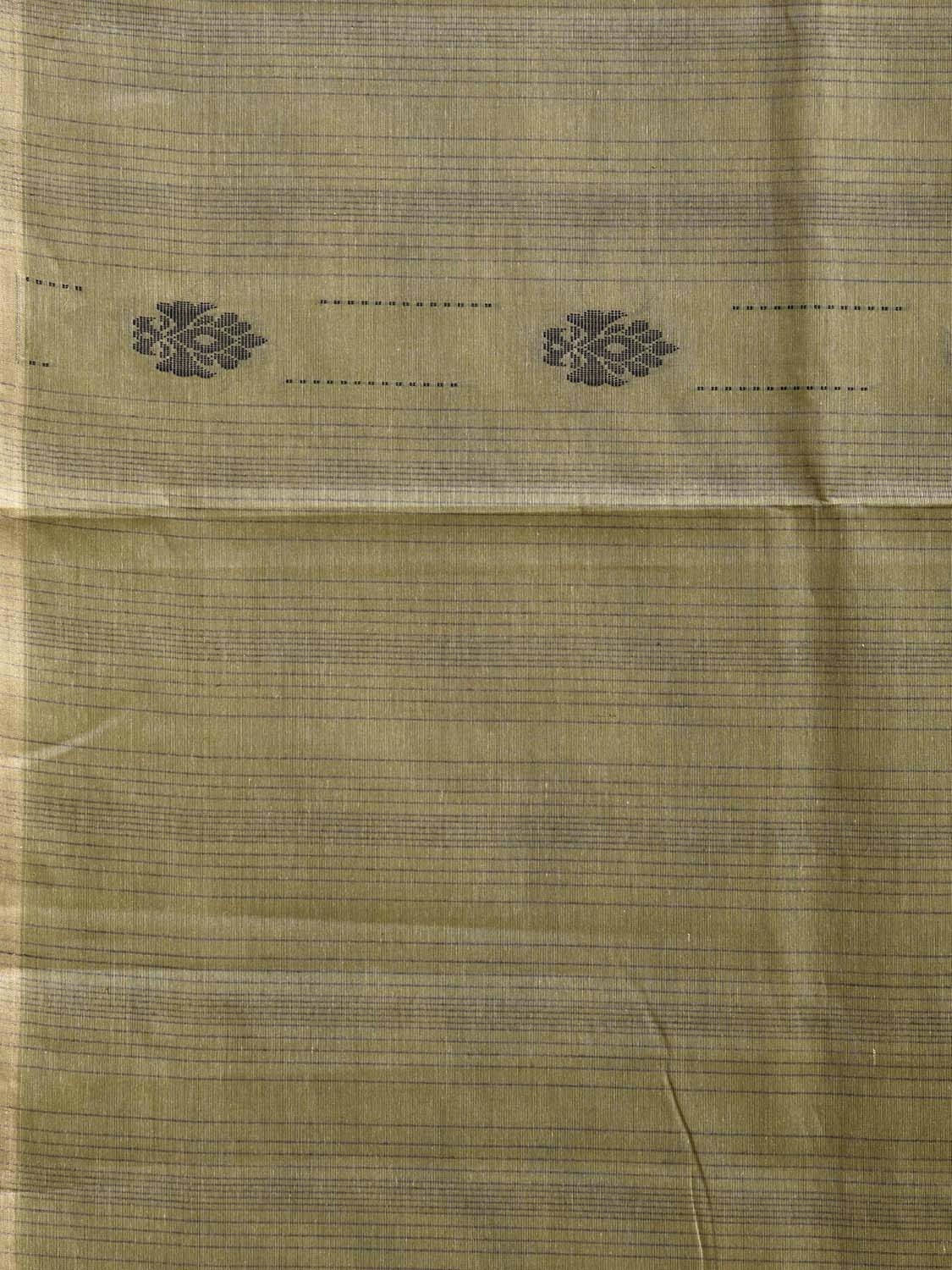 Light Green Venkatagiri Cotton Saree with Small Buta and Pallu Design v0248
