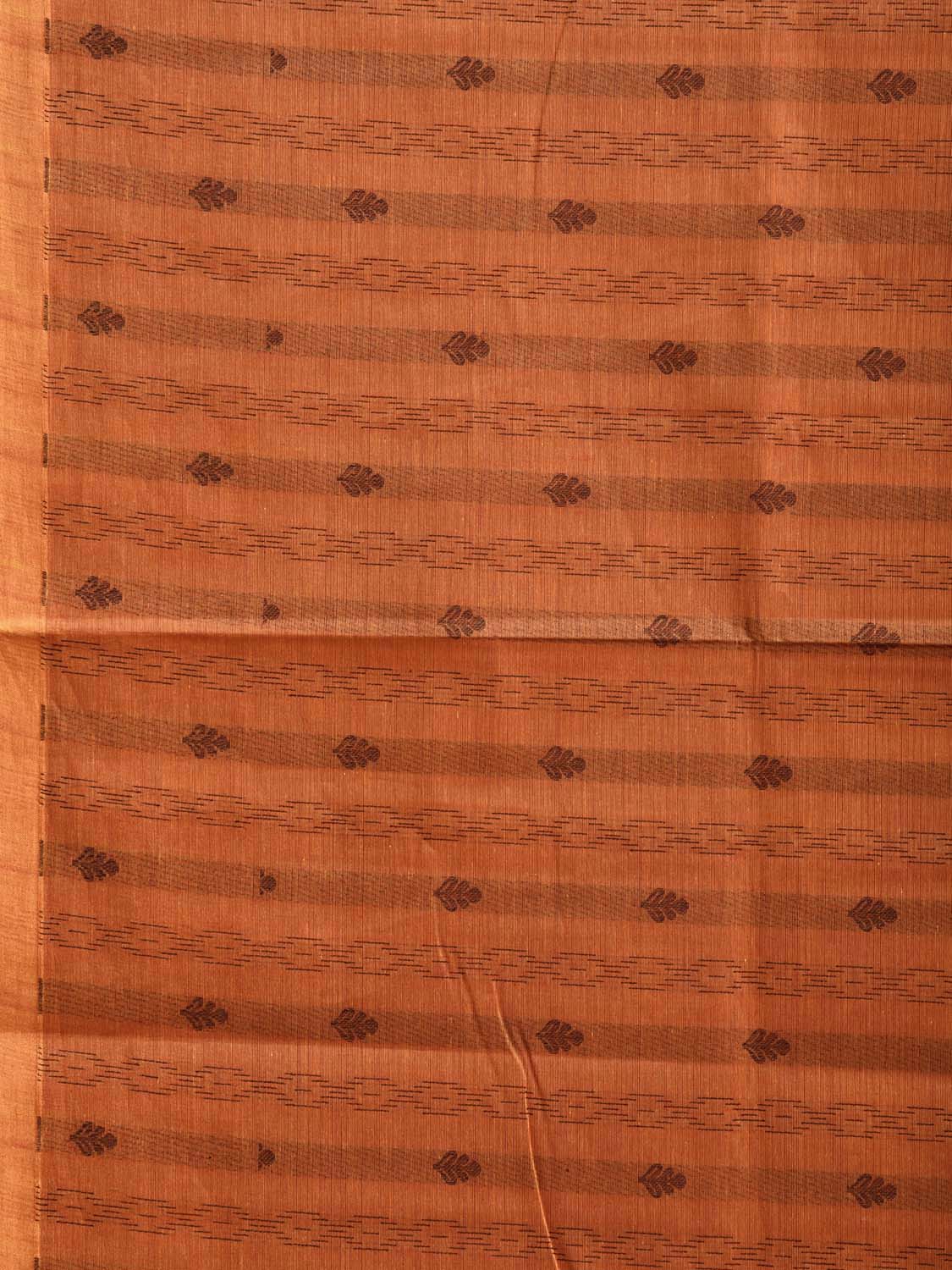 Orange Venkatagiri Cotton Saree with Small Buta and Pallu Design v0253