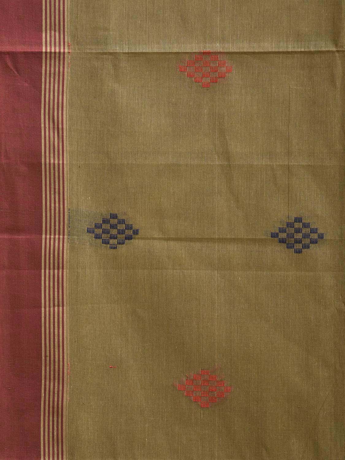 Green Venkatagiri Cotton Saree with Buta and Pallu Design v0267