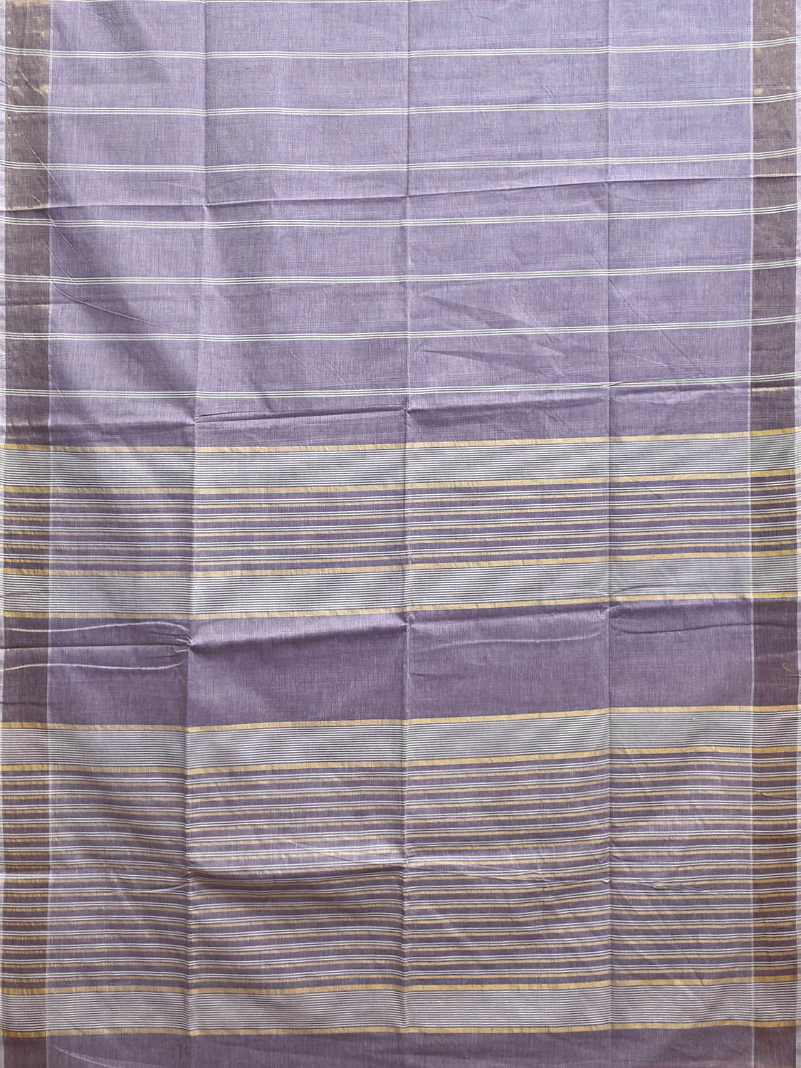 Blue Venkatagiri Cotton Saree with Strips Body and Pallu Design v0290