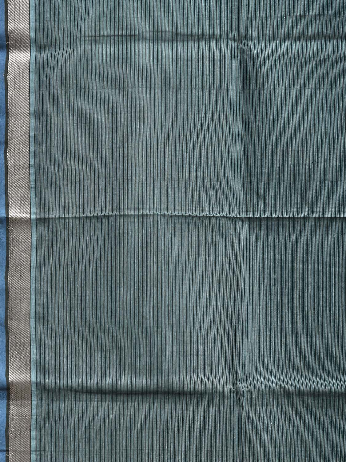 Teal Venkatagiri Cotton Handloom Saree with Strips Design b0320