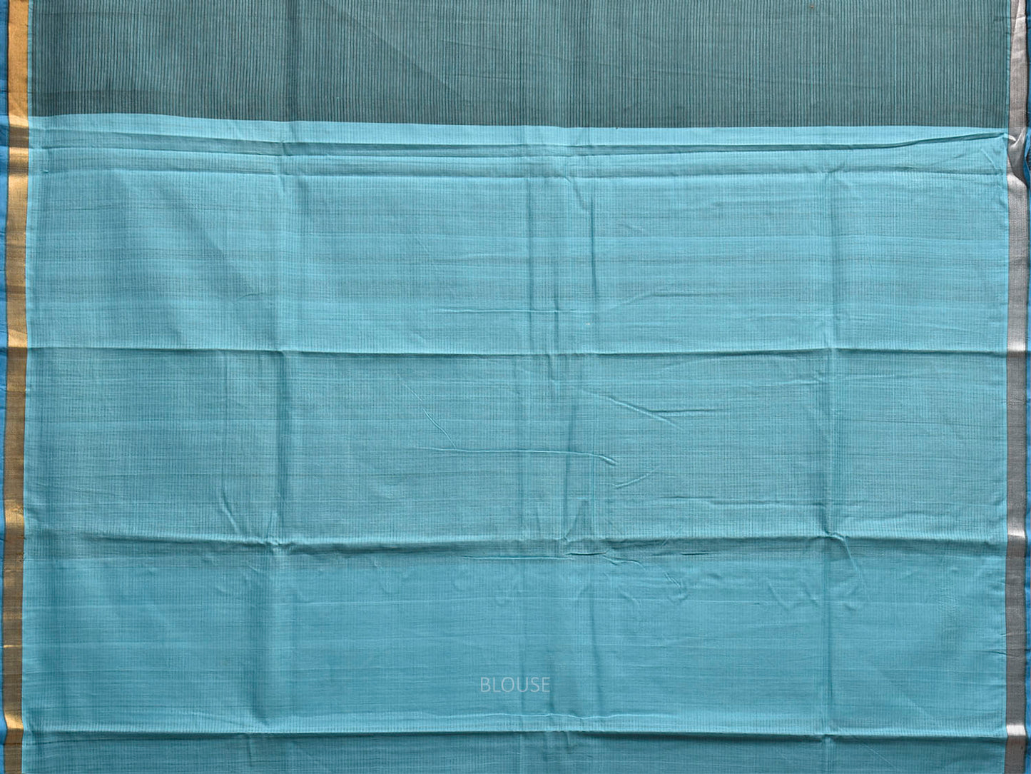 Teal Venkatagiri Cotton Handloom Saree with Strips Design b0320