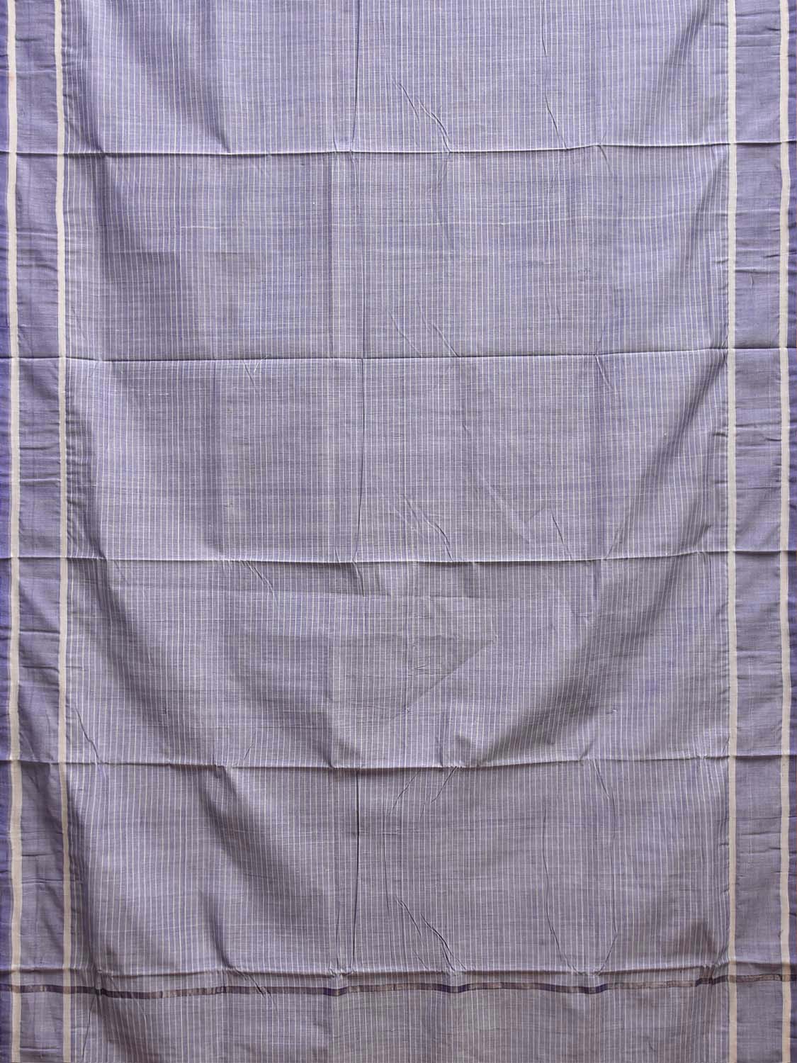 Blue Venkatagiri Cotton Saree with Strips Body Design No Blouse v0322