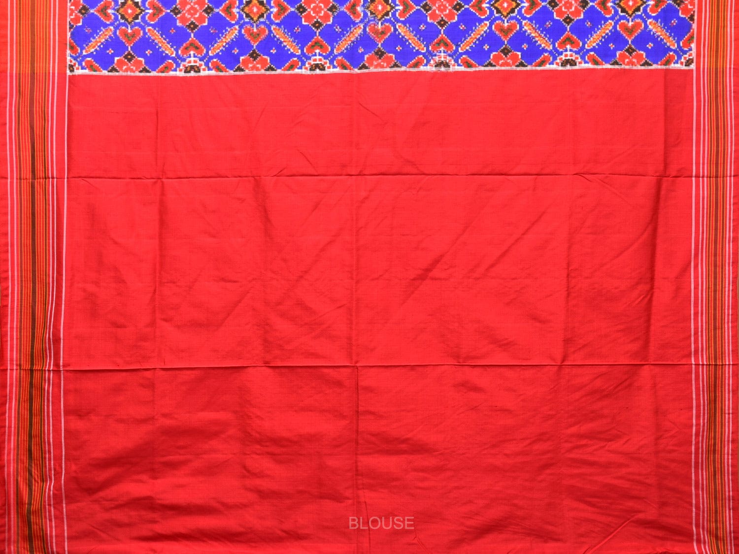 Violet and Red Pochampally Double Ikat Silk Handloom Saree with Panpatola Design i0762