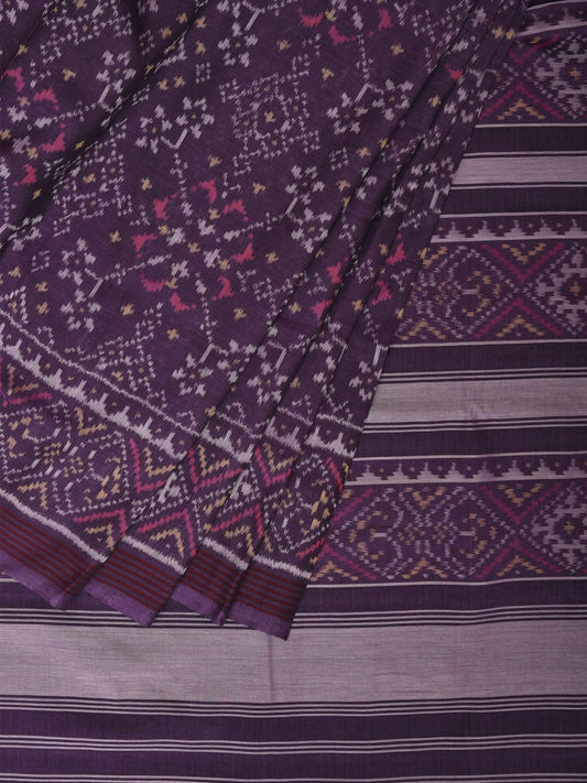 Violet Pochampally Single Ikat Cotton Handloom Saree with All Over Design i0744