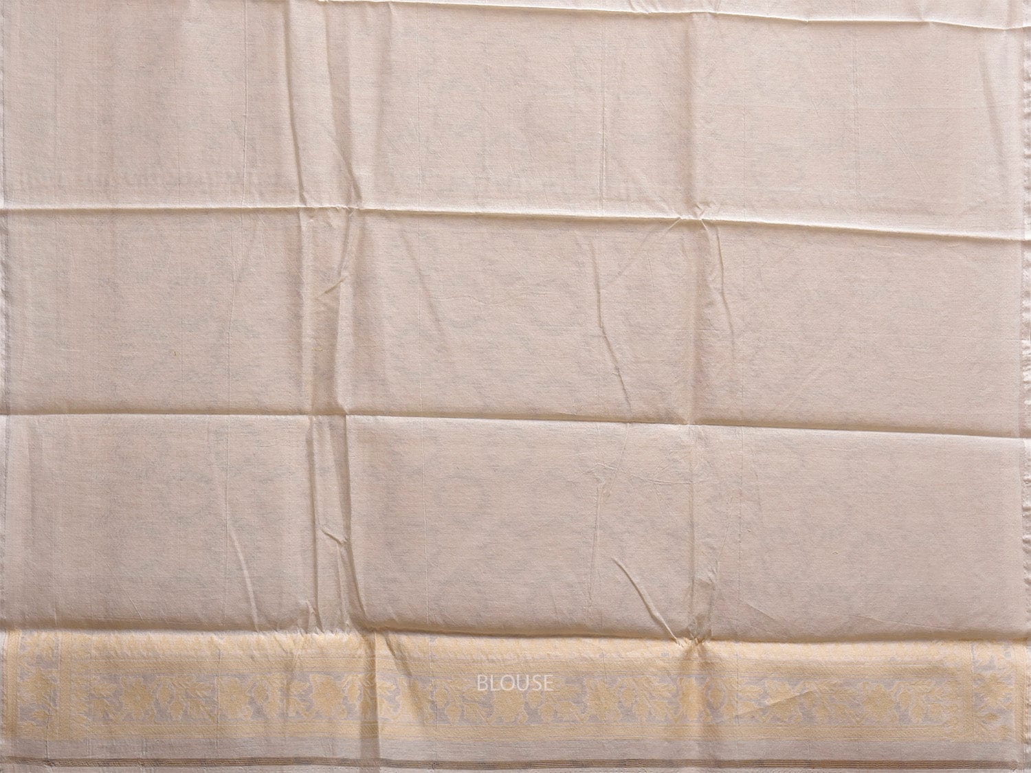 White and Cream Cotton Cut Work Saree with All Over Design o0683