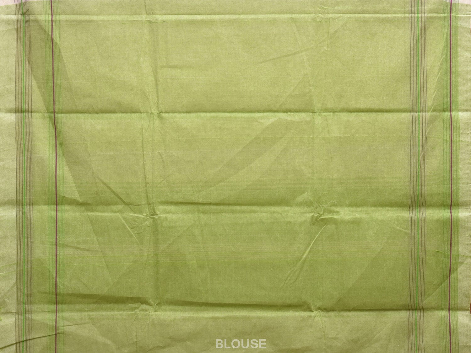 White and Light Green Venkatagiri Cotton Handloom Saree with Strips Border Design v0076