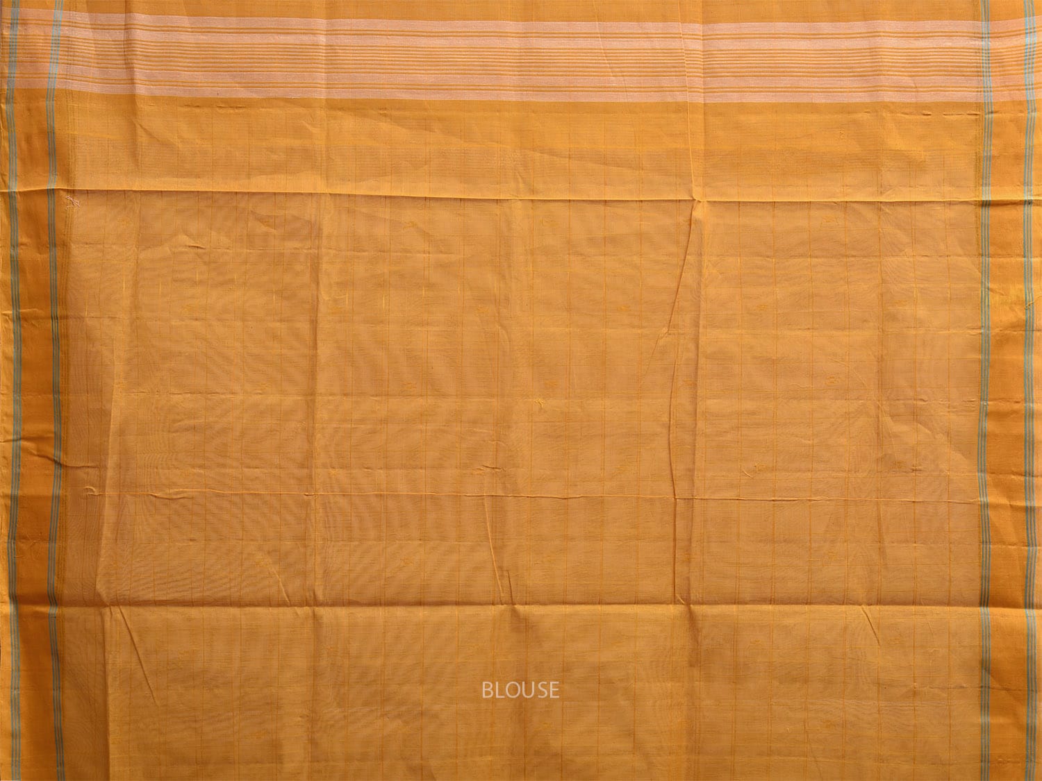 White and Yellow Venkatagiri Cotton Saree with Big Checks Design v0130