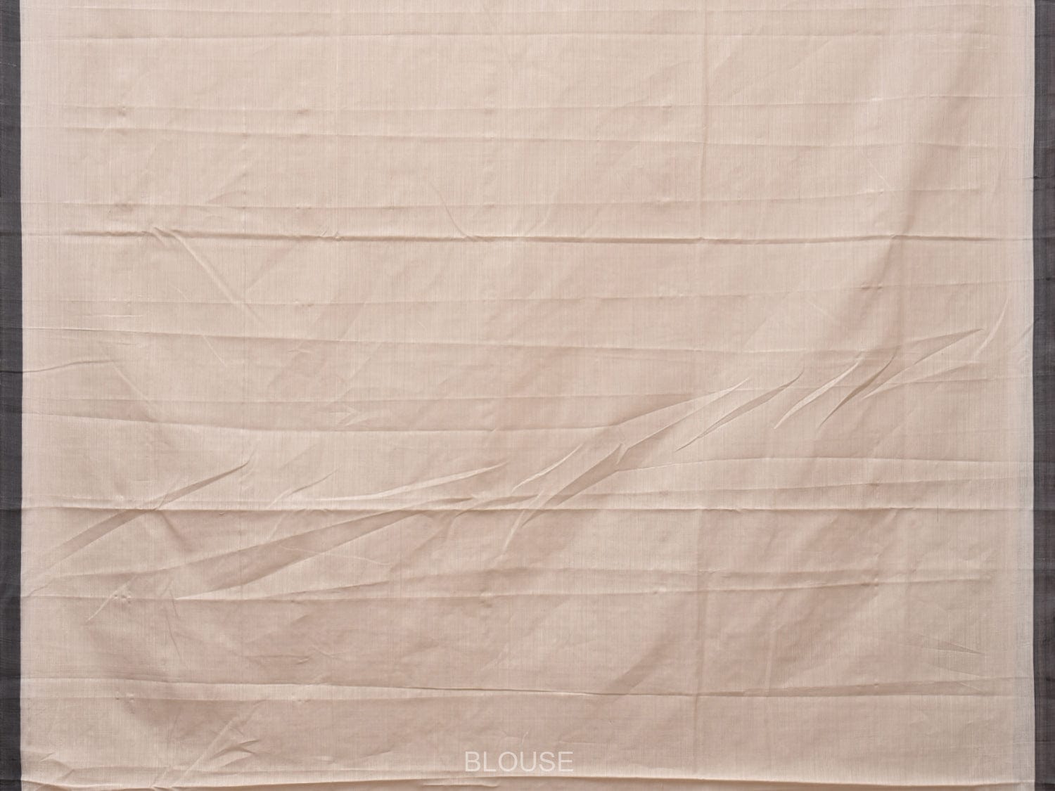 White Cotton Handloom Plain Saree with Strips Pallu Design o0451