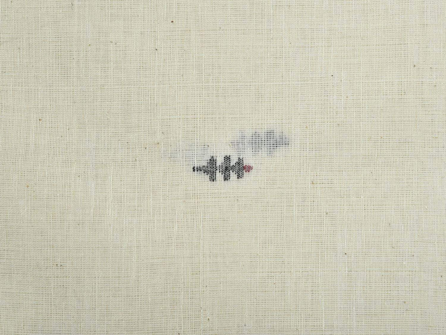 White Khadi Cotton Handloom 2.5mts Fabric Material with Jamdani Buta Design f0125