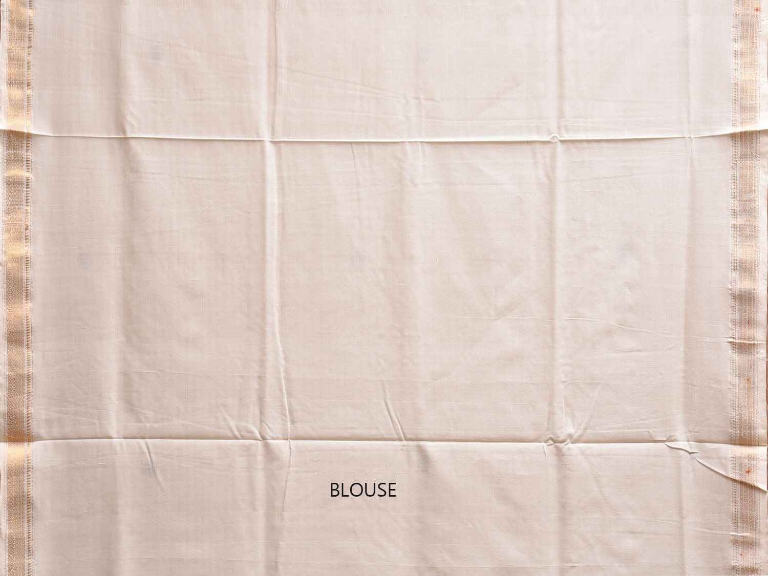 White Khadi Cotton Handloom Saree with Rudraksh Buta Design kh0711