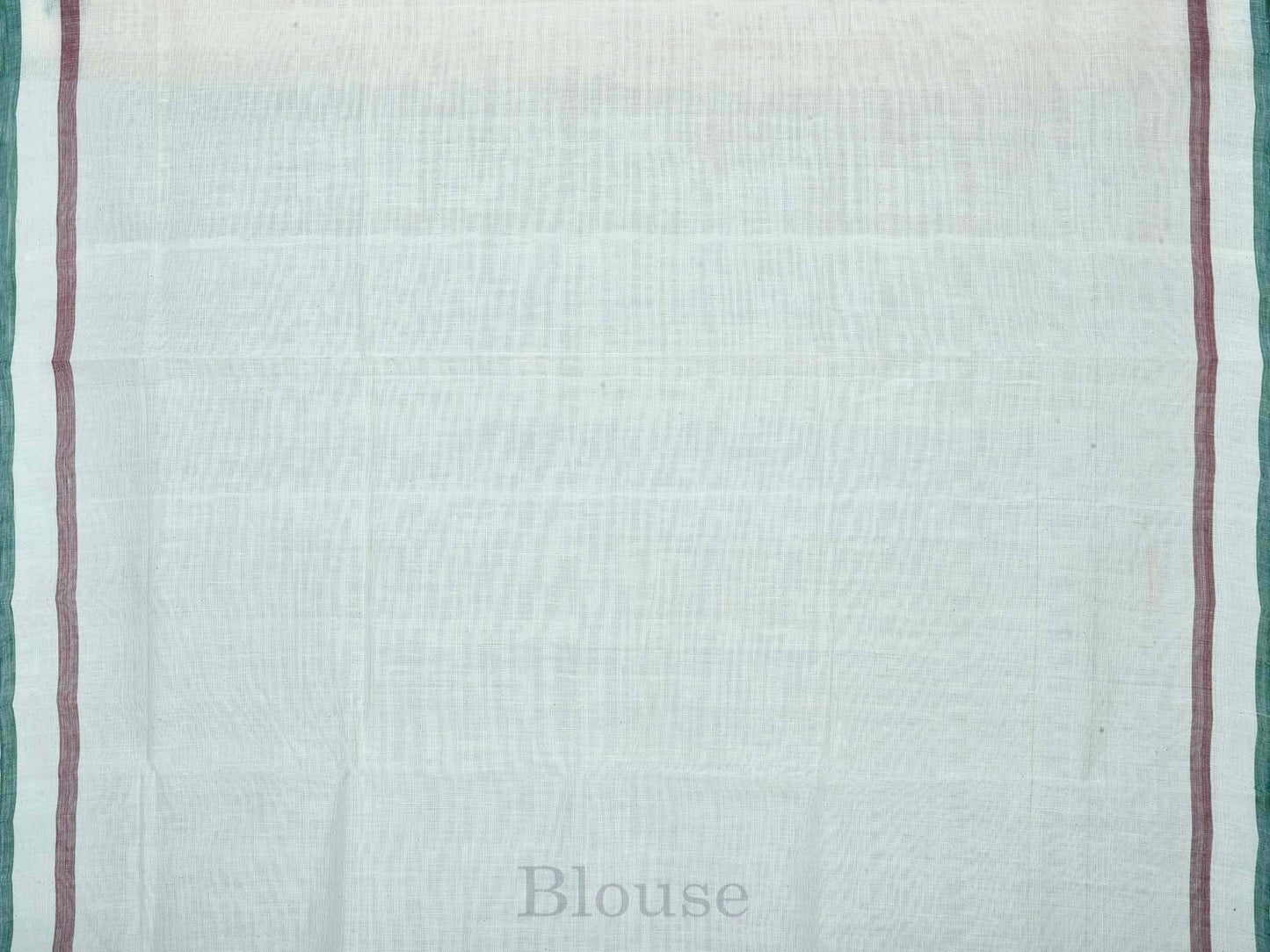 White Khadi Cotton Handloom Saree with Small Jamdani Buta Design kh0351