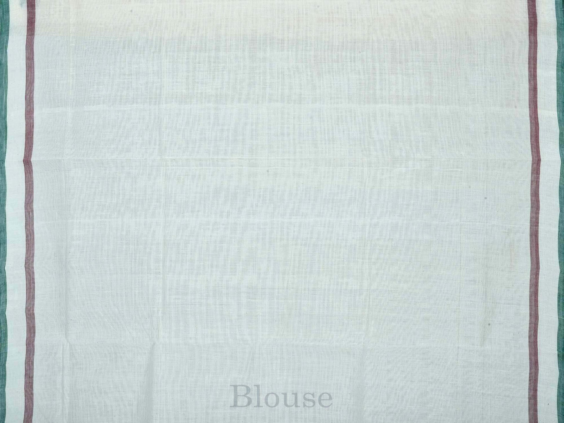 White Khadi Cotton Handloom Saree with Small Jamdani Buta Design kh0351