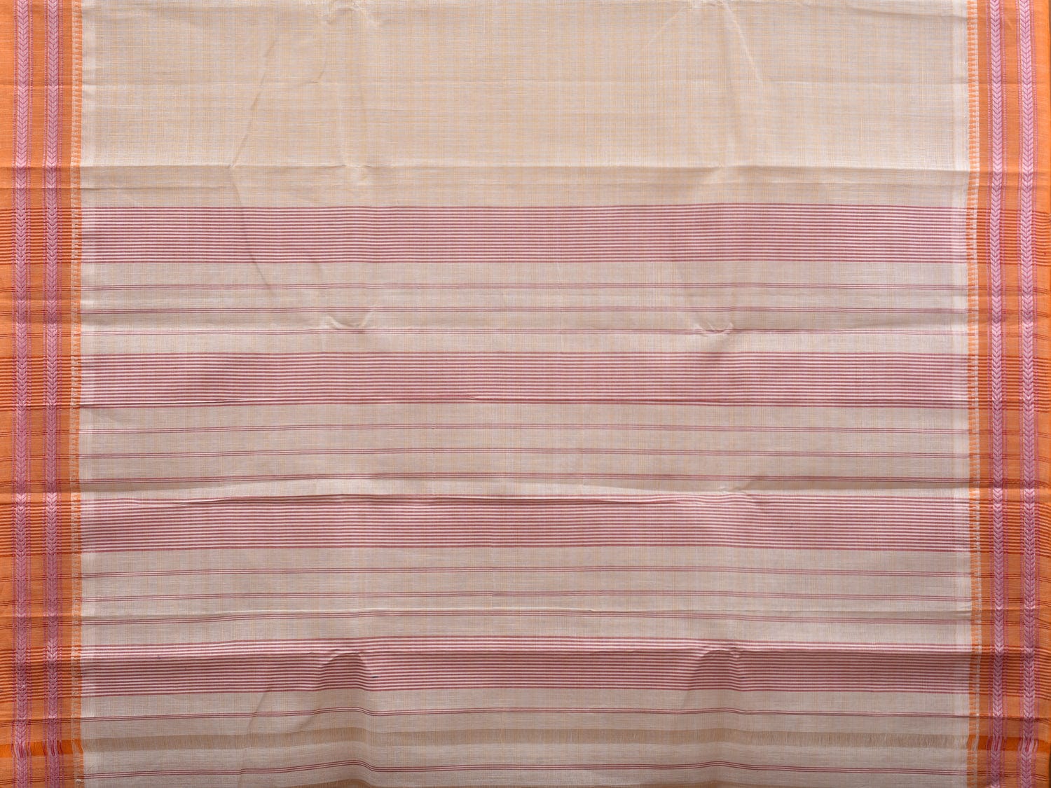 White Narayanpet Cotton Handloom Saree with Checks Design No Blouse np0590