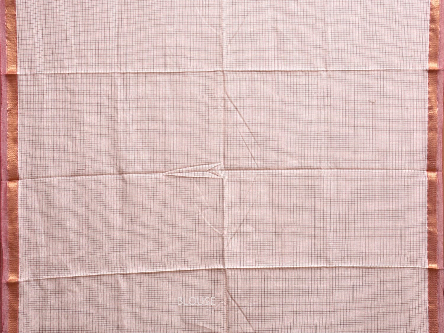 White Narayanpet Cotton Handloom Saree with Checks Design np1120